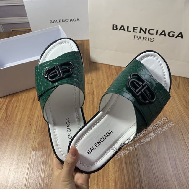Balenciaga經典款男鞋 巴黎世家頂級版本男士夏季牛皮鞋面涼拖  hdbl1287